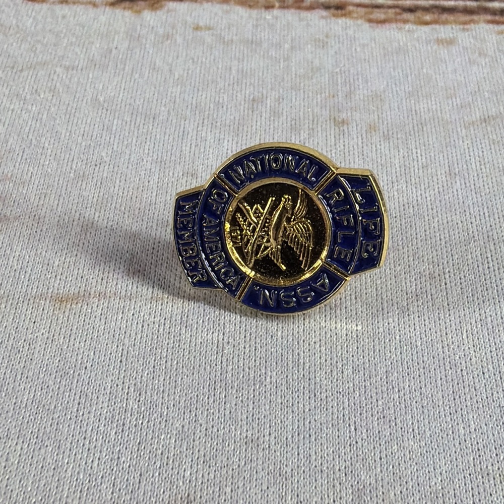 Vintage NRA Life Member Lapel Pin National Rifle Association Collectible Used